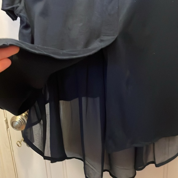 Eri+ Ali Anthropologie hi low split back t -shirt witch chiffon - Picture 5 of 7